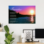 Poster Invictus ~ Poème Inspirationnel. (Bureau à domicile)