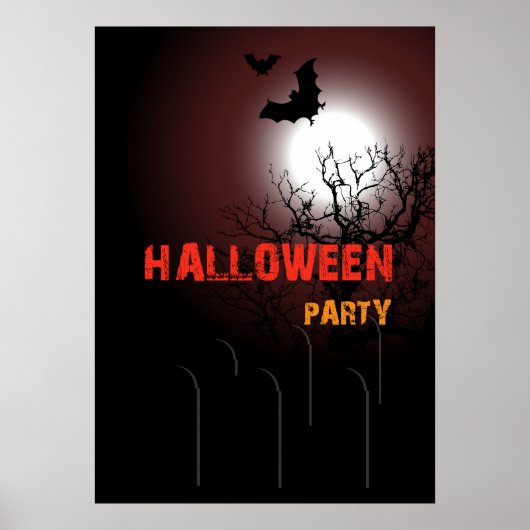 Poster Invitation à la fête d'Halloween (Devant)