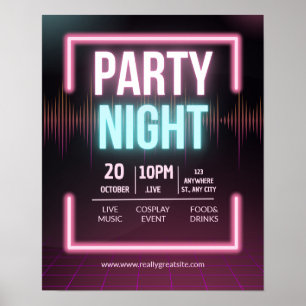Poster Invitation à une fête de musique, Flyer de soirée 