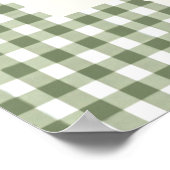 Poster Invitation au Baby shower de En vichy de Sage Gree (Coin)