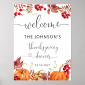 Poster Invitation au dîner de Thanksgiving (Devant)