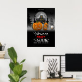 Poster Invitation d'affiche de la fête d'Halloween (Bureau à domicile)