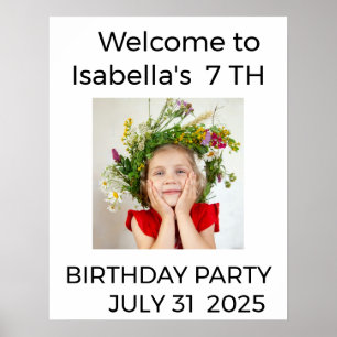 Poster Invitation d'anniversaire minimaliste pour bébé av