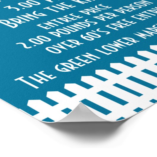 Poster Invitation de Garden Fete (Coin)