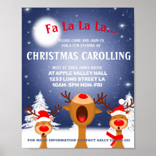 Poster invitation de la fête de Noël