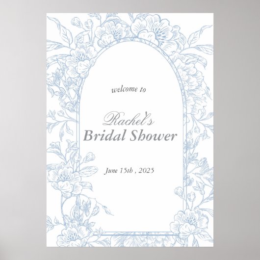 Poster Invitation de mariage avec fleurs sauvages Somethi (Devant)