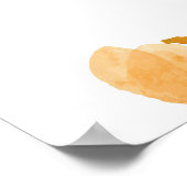 Poster Invitation Fleur Orange pour la Première Communion (Coin)