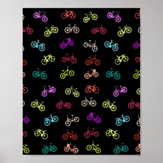 Poster Invitation motif à vélo (Devant)
