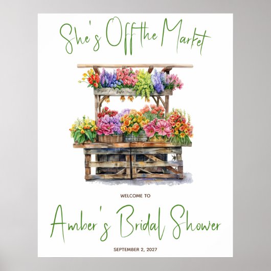 Poster Invitation pour la fête de mariage She's Off the M (Devant)