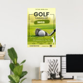 Poster Invitation Tournoi de golf Personnaliser (Bureau à domicile)