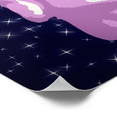 Poster invitations à la fête du pyjama : nuit (Coin)