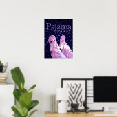 Poster invitations à la fête du pyjama : nuit (Bureau à domicile)