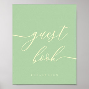 Poster Invité à la fête minimale Pistache & Crème