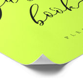 Poster Invité de la célébration Minimal Cyber Lime Jet Bl (Coin)