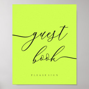 Poster Invité de la célébration Minimal Cyber Lime Jet Bl