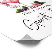 Poster Invité de la fête de mariage rose Petals & Prosecc (Coin)