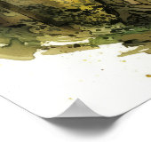 Poster Inviter l'aquarelle de la forêt applaudie par le s (Coin)