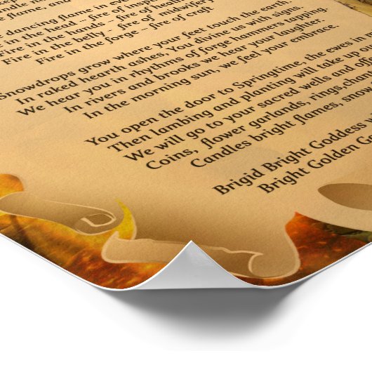 POSTER INVOCATION BRIGID GODDESS (Coin)