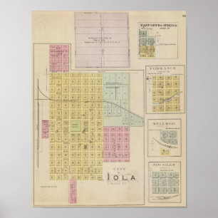 Poster Iola, Torrance, et Kellogg, le Kansas