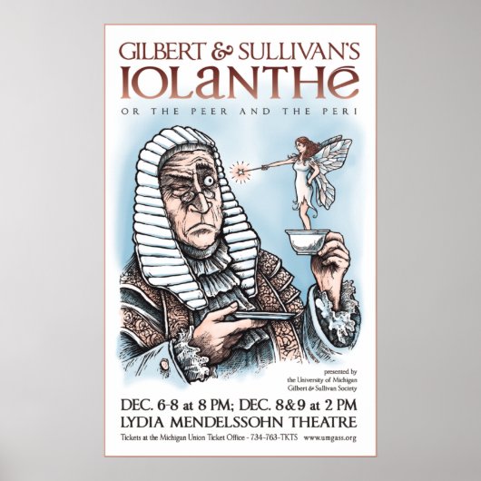 Poster Iolanthe de Gilbert & Sullivan (Devant)