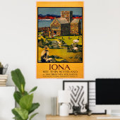 Poster Iona - Voir cette Ecosse par MacBrayne's steamers (Bureau à domicile)