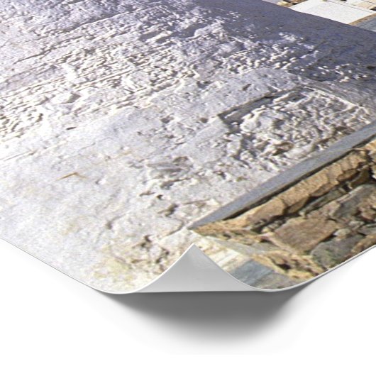 Poster Ios, Grèce. Beau et croustillant, blanc et (Coin)