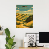 Poster Iowa Loess Hills V02 (Bureau à domicile)