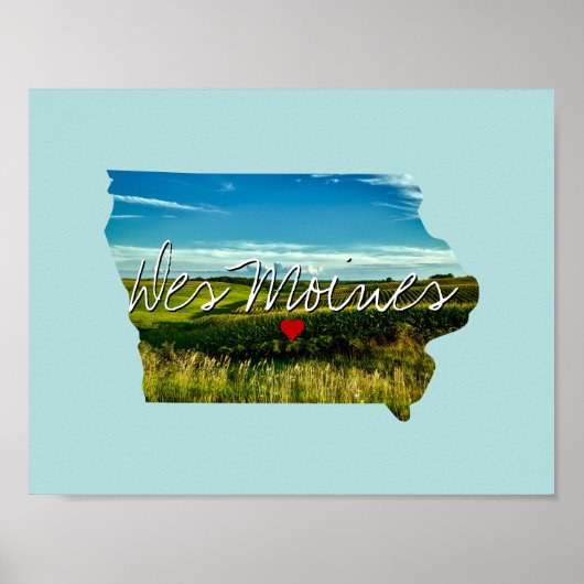 Poster Iowa State Photo insert and town name (Devant)