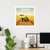 Poster Iowa vintage (Bureau à domicile)