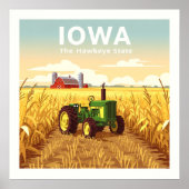 Poster Iowa vintage (Devant)