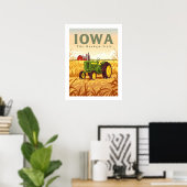 Poster Iowa vintage (Bureau à domicile)