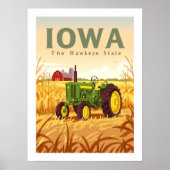 Poster Iowa vintage (Devant)