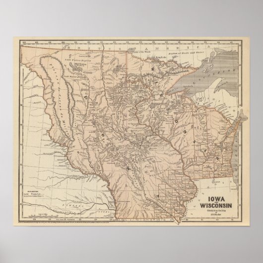 Poster Iowa, Wisconsin (Devant)