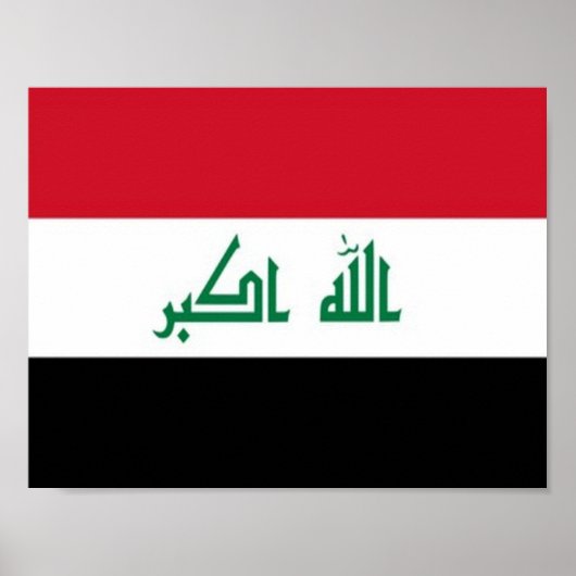 Poster Irak - drapeau irakien - (Devant)