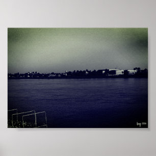Poster Irak vintage Bagdad fleuve forat