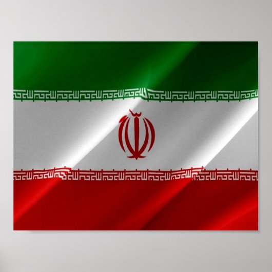 Poster Iran - Drapeau iranien - (Devant)