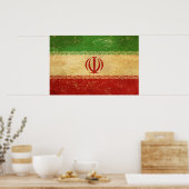 Poster Iran - Drapeau Vintage (Cuisine)