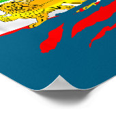 Poster Iran Flag Map Lion Sun Awareness Support (Coin)