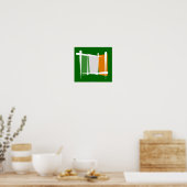 Poster Ireland Brush Flag (Cuisine)