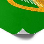 Poster ireland green harp flag irish (Coin)