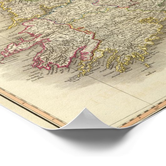 Poster Ireland map (Coin)