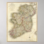 Poster Ireland map (Devant)
