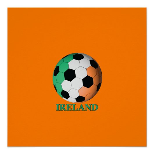 Poster Ireland soccer (Devant)
