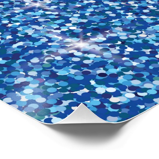 Poster Iridescent bleu brillant (Coin)