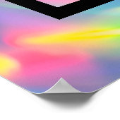 Poster Iridescente Ultra Moderne Mariage Monogramme (Coin)