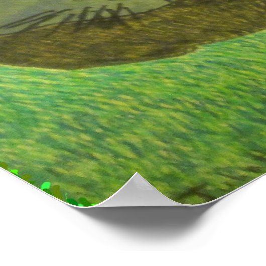 Poster Irina Le Chat Sur L'Herbe Par Julia Hanna (Coin)