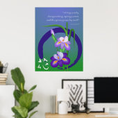 Poster Iris avec cercle Enso et sagesse zen (Bureau à domicile)