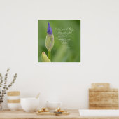 Poster Iris avec citation (Cuisine)