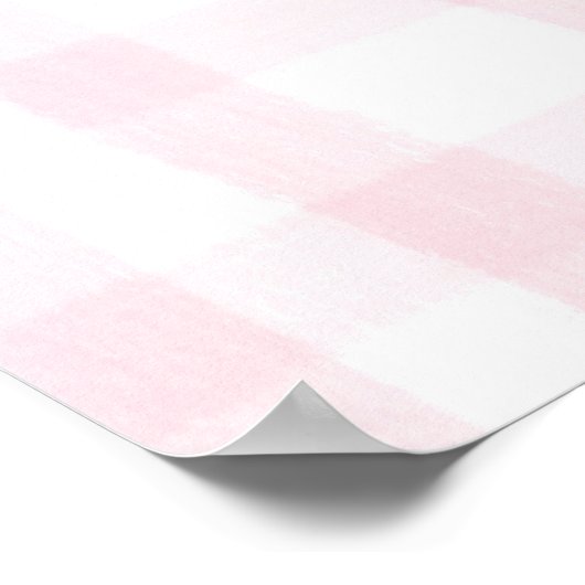 Poster Iris Baby Girl Nursery Art Pink Bow personnalisé (Coin)