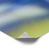 Poster Iris bleu, toile bleu ciel imprimé (Coin)